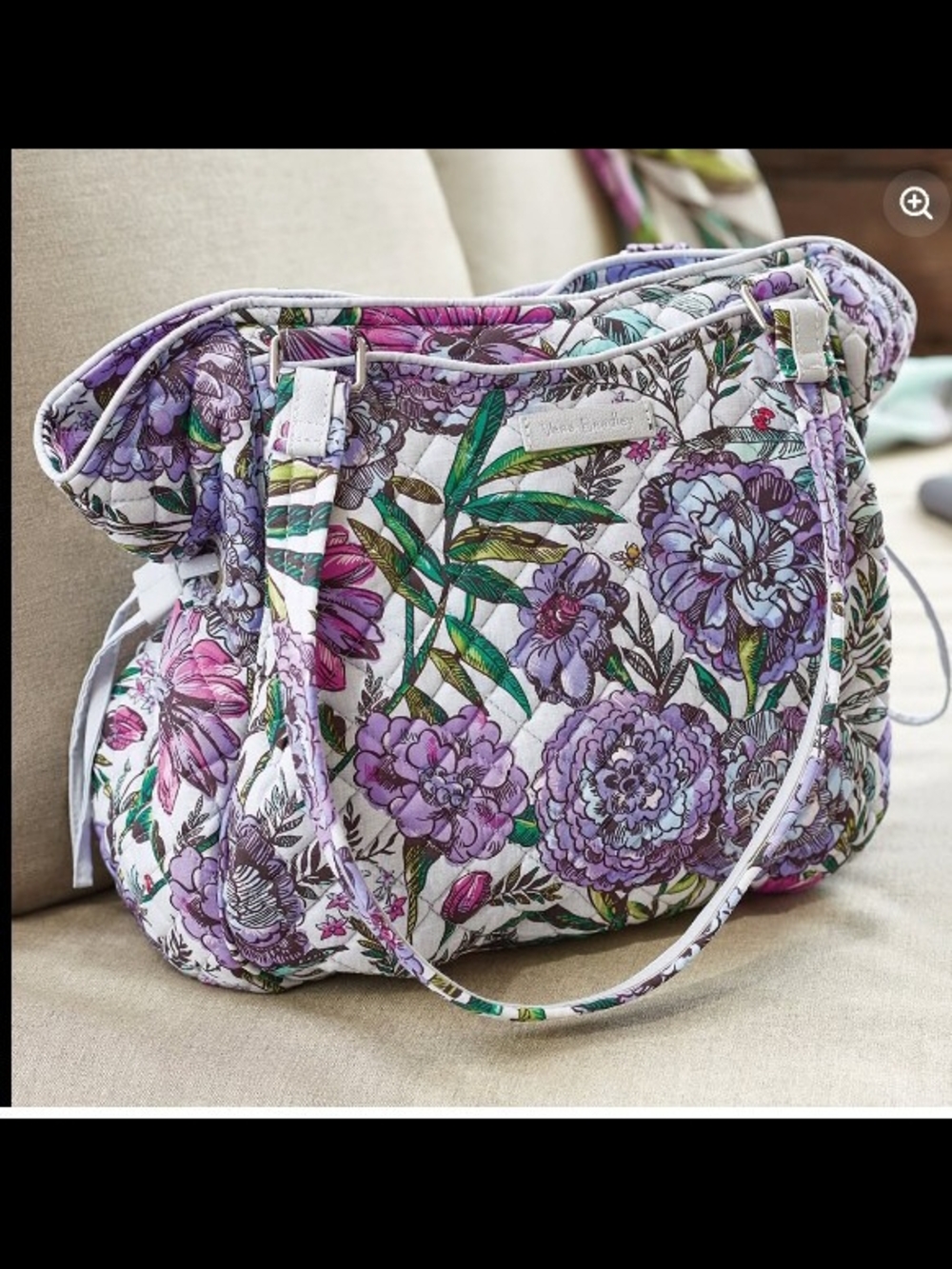 Vera Bradley Glenna Satchel Lavender Meadows